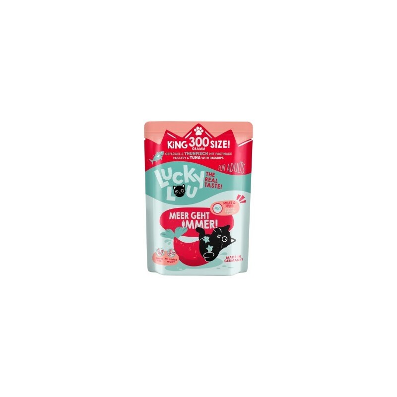 Lucky Lou Nassfutter Katze Adult Thunfisch, Geflügel 6x300 g