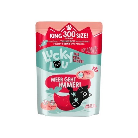 Lucky Lou Nassfutter Katze Adult Thunfisch, Geflügel 6x300 g