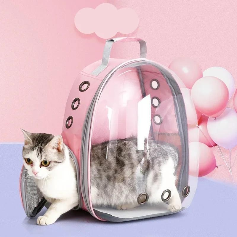 Reisen Sie stilvoll mit Ihrem Haustier: Haustier-Rucksackträger für Hund und Katze – Raumkapsel-Design für Outdoor-Abenteuer.