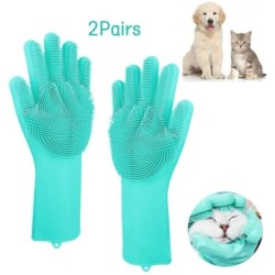 Haustierpflege-Reinigungshandschuhe, Hund, Katze, Baden, Shampoo, Handschuh, Wäscher, magischer Geschirrspülreiniger, Schwamm