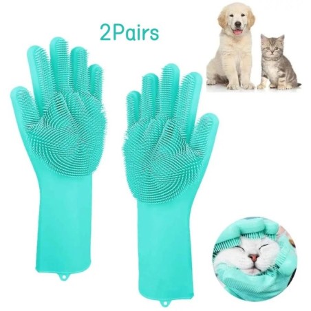 Haustierpflege-Reinigungshandschuhe, Hund, Katze, Baden, Shampoo, Handschuh, Wäscher, magischer Geschirrspülreiniger, Schwamm