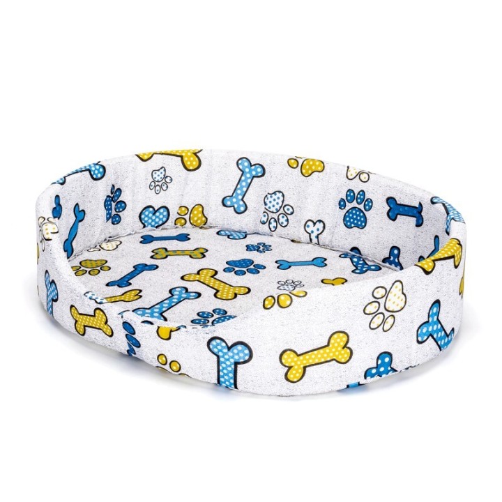 nobleza - Haustierbett für Hunde & Katzen Knochenmuster XL