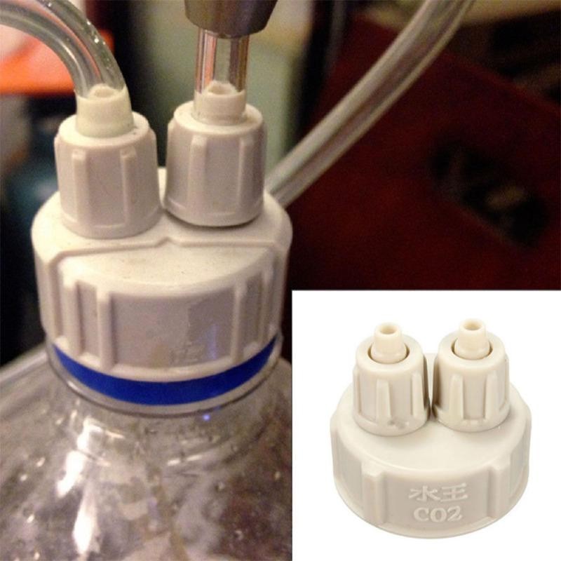Einfacher Aquarium-Flaschenverschluss für lebende Pflanzen, CO2-Diffusor, Luftgeneratorsystem, DIY-Werkzeug weiß