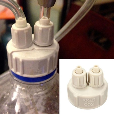 Einfacher Aquarium-Flaschenverschluss für lebende Pflanzen, CO2-Diffusor, Luftgeneratorsystem, DIY-Werkzeug weiß