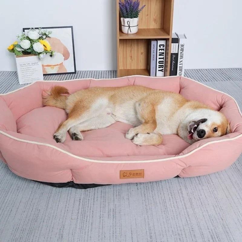 Haustierbetten für Hunde, Hundebett für Zuhause, großes Hundehüttenzubehör, waschbar, großes Bettzubehör, Plüschmatte, Zubehö