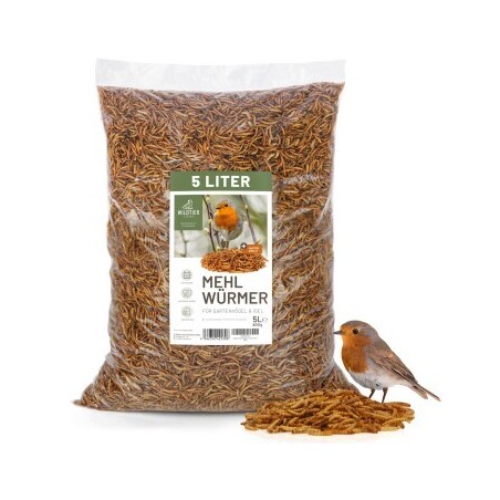 wildtier liebe Edel Mehlwürmer getrocknet 800g