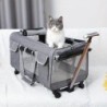 Extragroßer tragbarer Haustier-Trolley, Abnehmbarer Hunde-Trolley, Große Faltbare Haustiertasche Katzen-Reisetragetasche