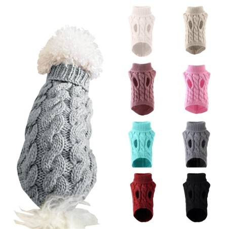Neue Herbst- und Winterkleidung für Haustiere, Pullover für kleine und mittelgroße Hunde L schwarz