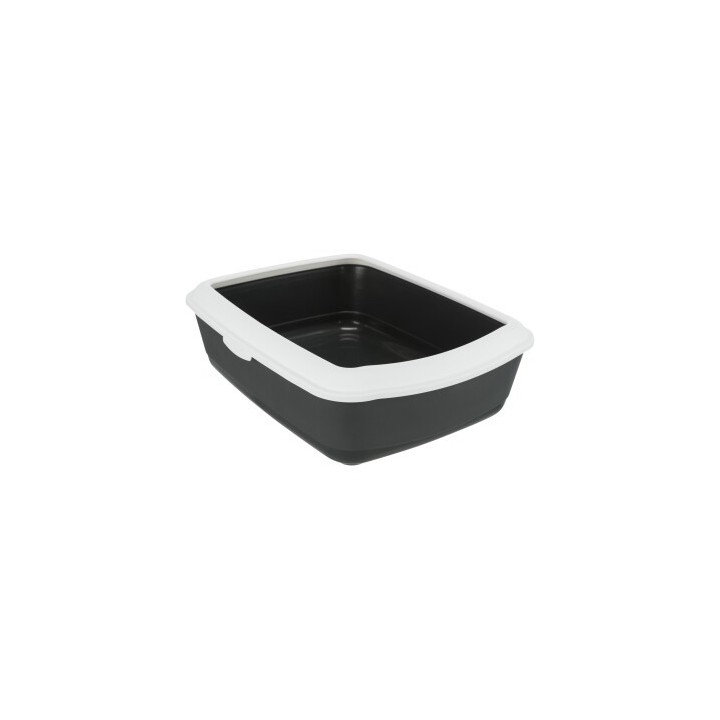 Trixie Katzentoilette Classic mit Rand grau/ weiß