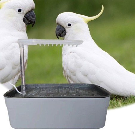 Badeeinheit für Papageien, per USB angeschlossene Vogeldusche graue