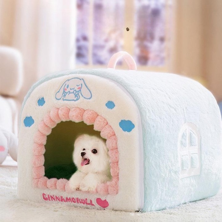 Niedliches Haustiernest Herbst und Winter Kleines Hundenest Gebogenes Hausnest Warmes Schlafnest für Katzen Kann Zerlegt Und