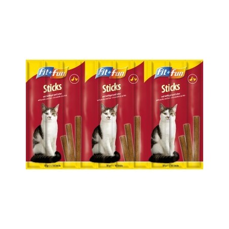 FIT+FUN Sticks 25x10 Stück Geflügel & Leber