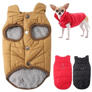 Warme Fleece-Hundekleidung, dick, weich gepolstert, Welpenjacke, Mantel für kleine und mittelgroße Hunde, Katzenbekleidung, C