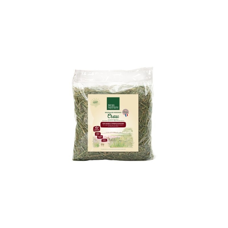 REAL NATURE Wiesenheu regional Crau für Nager und Zwergkaninchen 1,5 kg