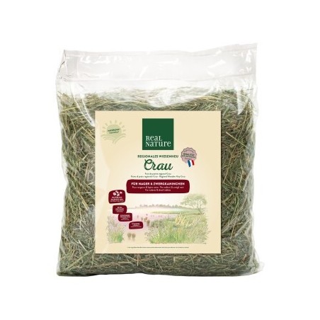 REAL NATURE Wiesenheu regional Crau für Nager und Zwergkaninchen 1,5 kg