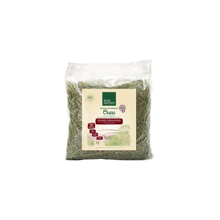 REAL NATURE Wiesenheu regional Crau für Nager und Zwergkaninchen 1,5 kg