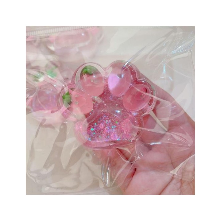 1/2Pcs Rosa Erdbeere Katze Pfote Spielzeug Stress Relief Trauben Kätzchen Pfote Squeeze 1pc Strawberry