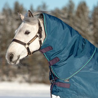 Horseware Rhino Turnout Hood 150g - Navy/Grey