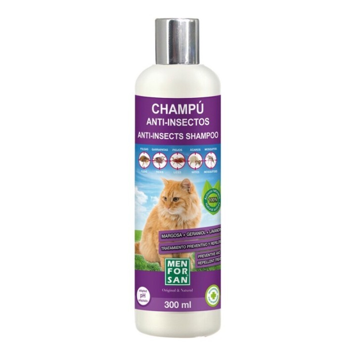 MENFORSAN Natürliches Anti-Insekten-Shampoo für Katzen 300ml