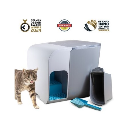 elly&bruce Katzentoilette Cloou grau/ weiß