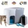 elly&bruce Katzentoilette Cloou grau/ weiß