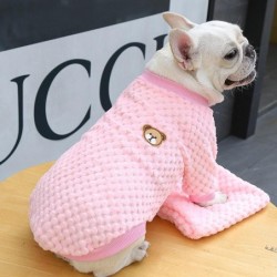 Mantel Yorkies Chihuahua Shih Tzu Mops Kleidung für kleine Plüsch Welpen Katze Outfits Bär Stickerei Haustier Hund Weste Hund