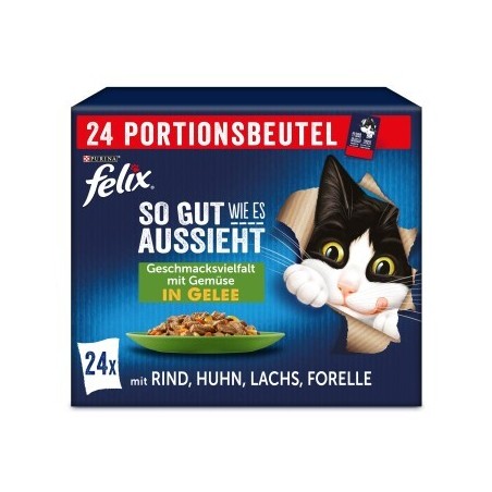 Felix So gut wie es aussieht 24x85g Geschmacksvielfalt mit Gemüse