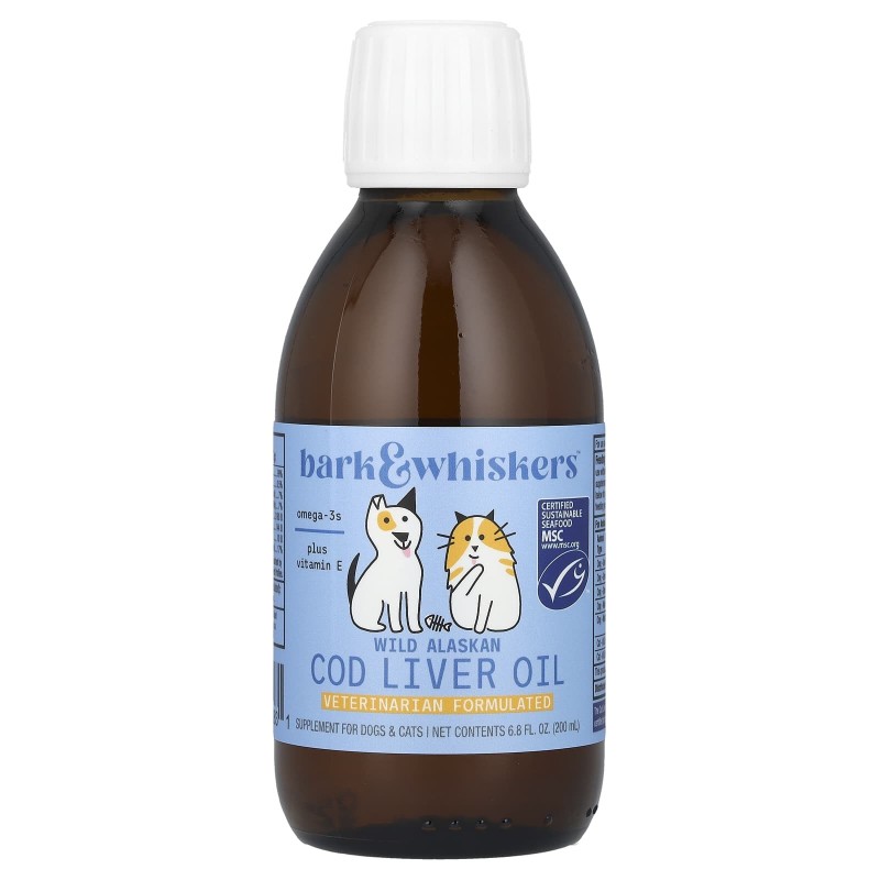 DR. Mercola, Lebertran aus wildem Alaska-Kabeljau, für Hunde und Katzen, 6,8 fl oz (200 ml)