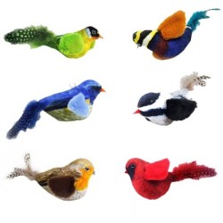 Katzenspielzeug „Flap Bird“, interaktives Katzen-Übungsspielzeug mit realistischen Vogelzwitschergeräuschen für gelangweilte