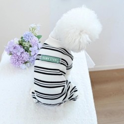 Gestreifte Hose für vierbeinige Haustiere, Overall für Hunde und Katzen, Herbst und Winter, neue Kleidung für das Zuhause, Kl