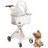 Totoro Ball Haustierwagen Separater Typ für Hunde und Buggy für einfach zu faltendes Vorderrad drehbar Hinterradbremse Tragkr