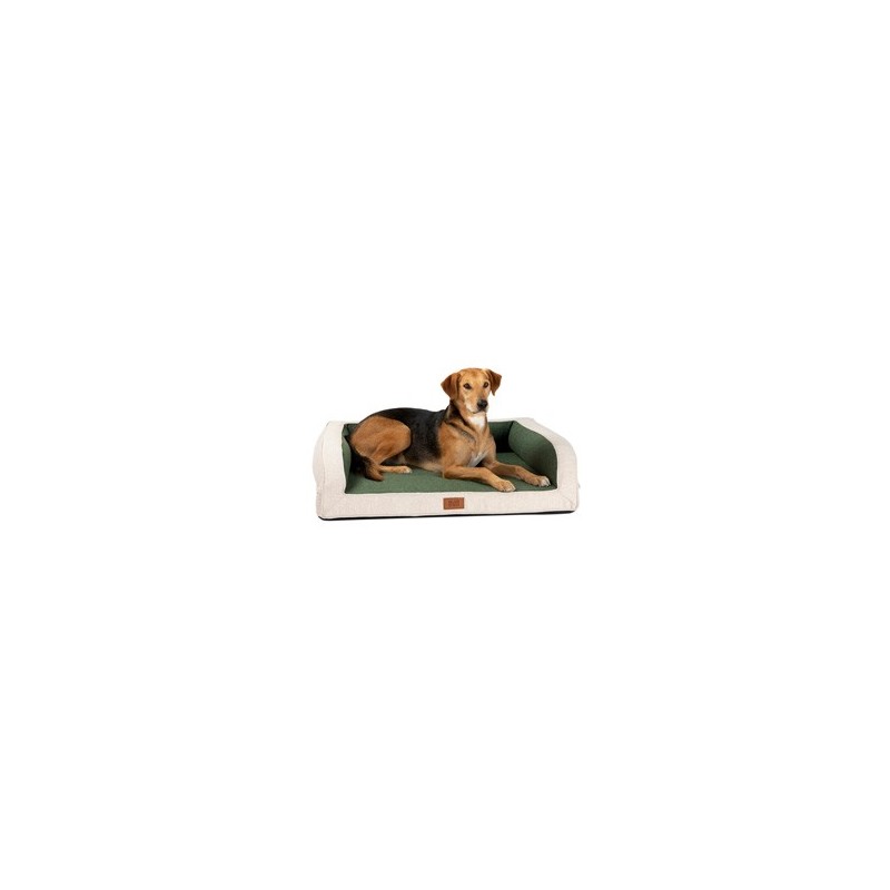 alsa-brand Hundebett Office grün-beige, Außenmaße: ca. 100 x 80 x 25 cm