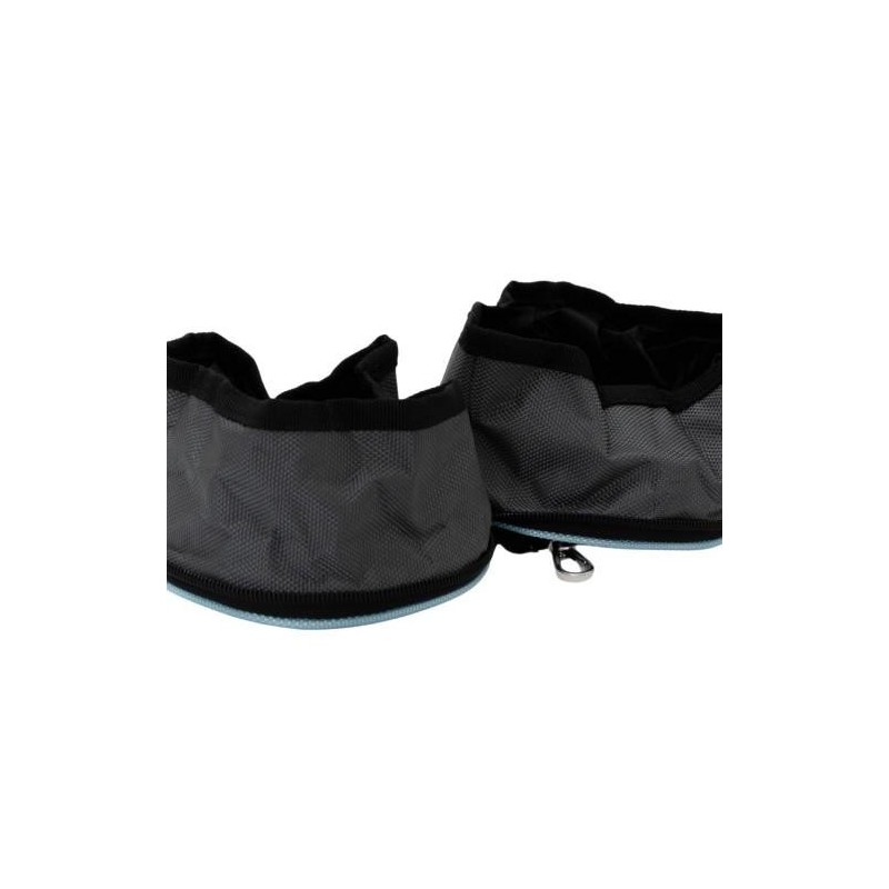 Henry Wag Zusammenklappbares Hundenapf-Set mit Trense (Packung mit 2) One Size blau
