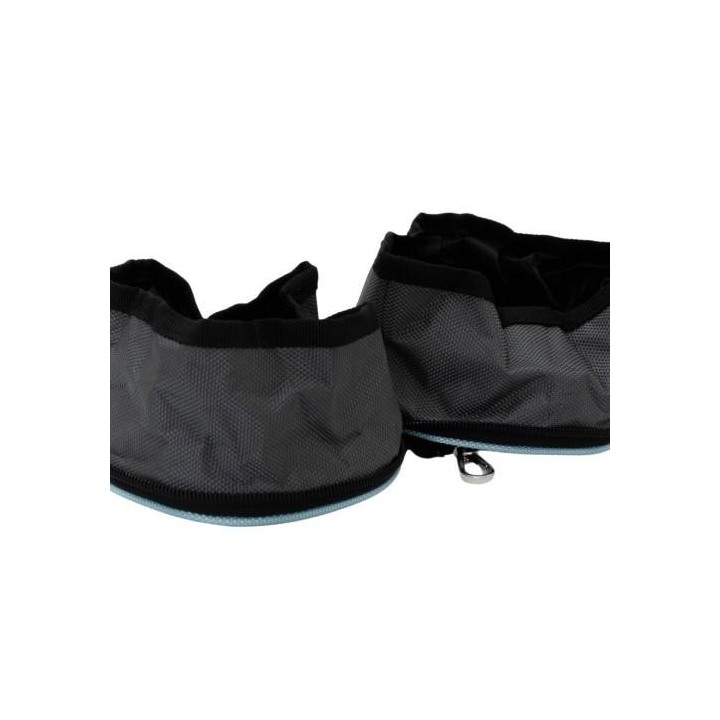 Henry Wag Zusammenklappbares Hundenapf-Set mit Trense (Packung mit 2) One Size blau