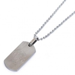 Chelsea FC Matte Hundemarke und Kette One Size silber