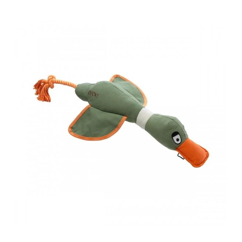 House Of Paws Duck Canvas Rope Dog Toy L khaki/grün