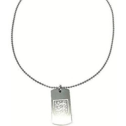 England FA Hundemarke und Kette mit graviertem Wappen aus Edelstahl One Size silber/schwarz