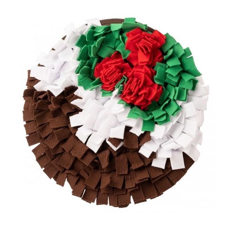 House of Paws Weihnachtspudding-Plüsch-Hundespielzeug One Size braun