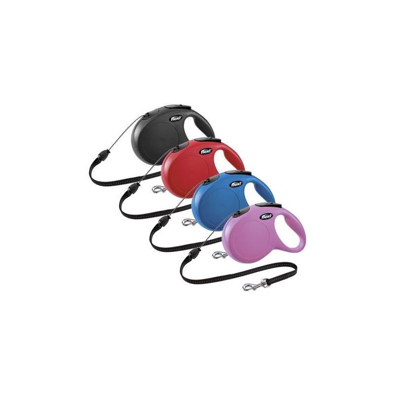 Flexi Rollleine Classic - Cord Leash - Schwarz - XS - 3 Meter