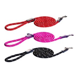 Rogz Rope Line Fixed Lead - Schwarz - 180 cm / 6 mm