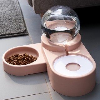 Automatischer Wasserspender, Doppelnapf für Haustiere, Wasser- und Futternäpfe für Katzen und Hunde, variabler Eck-Futternapf