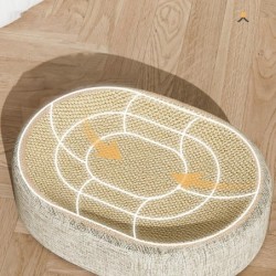Sisal-Katzenkratzbrett-Nest, verschleißfestes Katzenklauenbrett, Hanfseil-Katzenspielzeug, kratzfestes Katzenbohren-Katzennes