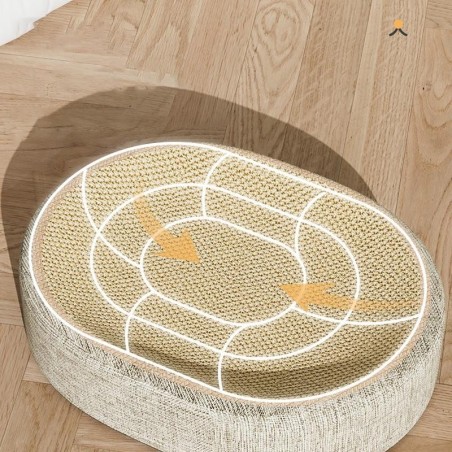 Sisal-Katzenkratzbrett-Nest, verschleißfestes Katzenklauenbrett, Hanfseil-Katzenspielzeug, kratzfestes Katzenbohren-Katzennes