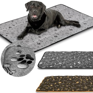 Hundebett MATTE 100x70 cm Wasserdicht, 3 MUSTER 2 GRÖSSEN 100x70, 120x80 100x70 cm gold