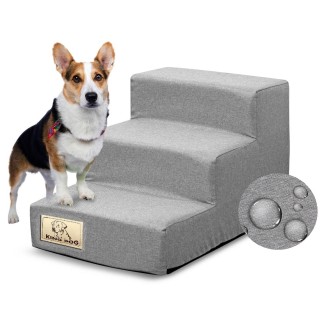 Treppe, Treppe für Hunde und Katzen, Rampe, Plattform, 3–4 Stufen, stabil, 30 cm, rutschfest S - 45x30x30 cm schlachtschiff g