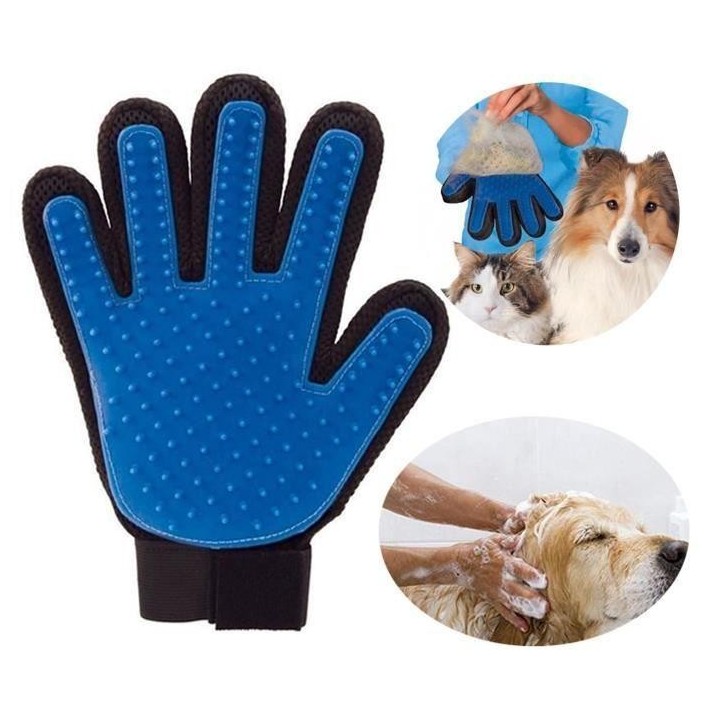 Rechte Hand Gant Magic Nettoyage-Brosse für Tiere der Gesellschaft, Blau