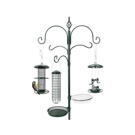 wildtier liebe Premium Futterstation 235cm - Komplett-Set, Grün