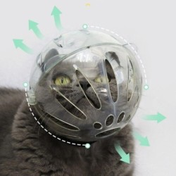 Maulkorbmaske, Haustierpflege, atmungsaktiv, Anti-Biss-Raumhaube, Katzenkopfbedeckung, Kätzchen-Schutzhelm S Neck Diameter 70