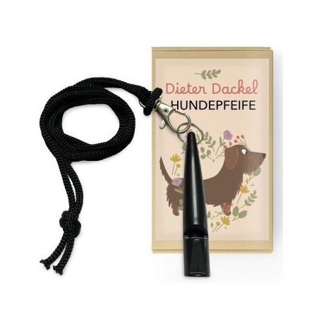 Dieter Dackel Hundepfeife mit Pfeifenband