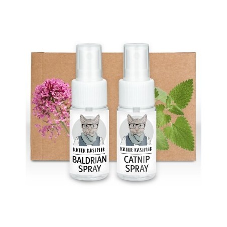 Kater Kasimir Katzenminze-Spray und Baldrian-Spray im 2er Set